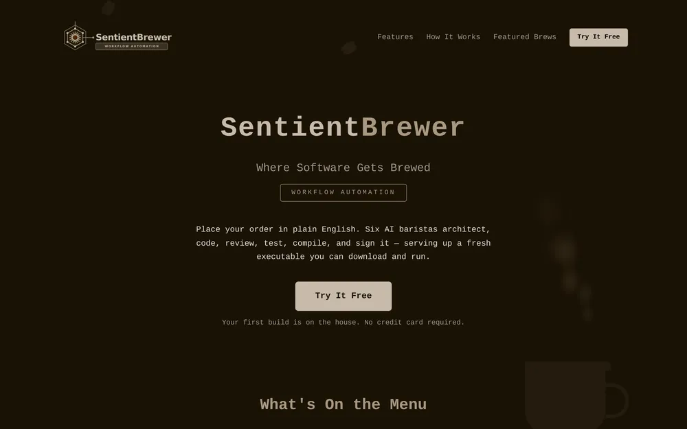 Sentient Brewer screenshot